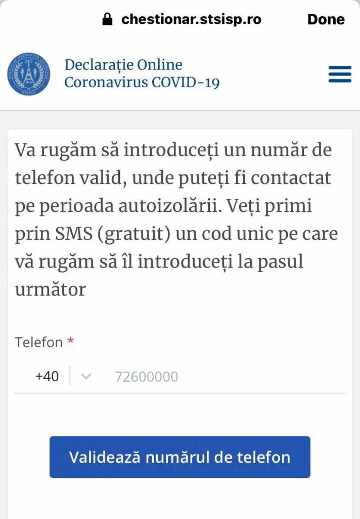 Cei care intră în România trebuie să completeze, în aplicația Covid-SAFE@Frontieră, declarația obligatorie solicitată de DSP [VEZI DETALII]