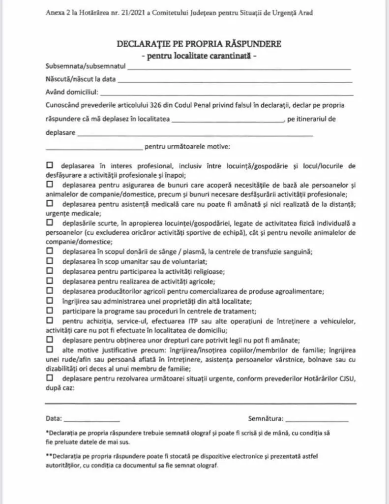 [ACTUALIZARE 2] Reguli suplimentare aplicabile în orașul Nădlac aflat în carantină. Acestea completează Ordinul de instituire a carantinei semnat de Raed Arafat [VEZI REGULILE]