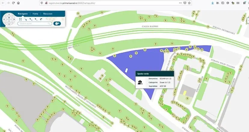 În Registrul Spațiilor Verzi s-au trasat în fals zone verzi doar pentru ca Aradul să pară mai verde pe internet! TREI CAZURI care „sar în ochi”