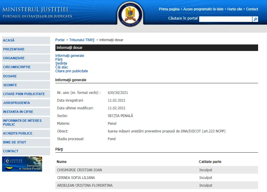 [ACTUALIZARE 6] Curtea de Apel Timișoara a dat de parchet cu Rechizitoriul lui Chișmorie întocmit de DNA, desființând încheierea penală a judecătorului de cameră preliminară și ridicând controlul judiciar pentru toți inculpații!