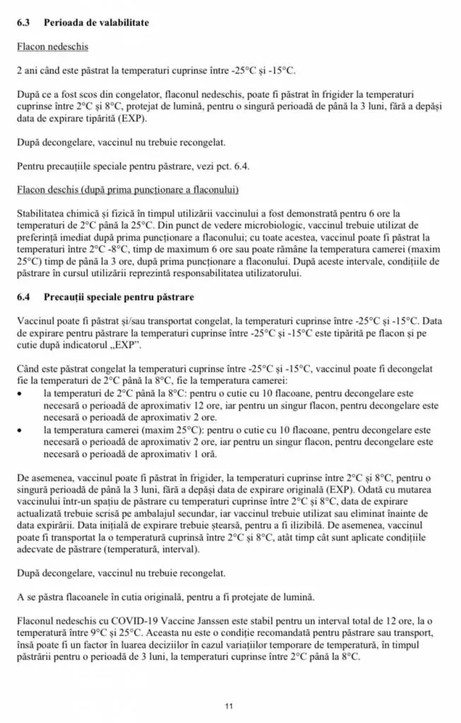 Prospectul VACCINULUI JANSSEN [DOCUMENT]