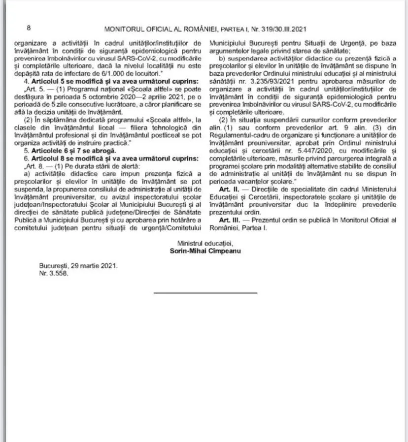 Din 2 APRILIE elevii din clasele non-terminale intră în VACANȚA de o lună [VEZI STRUCTURA ANULUI ȘCOLAR]