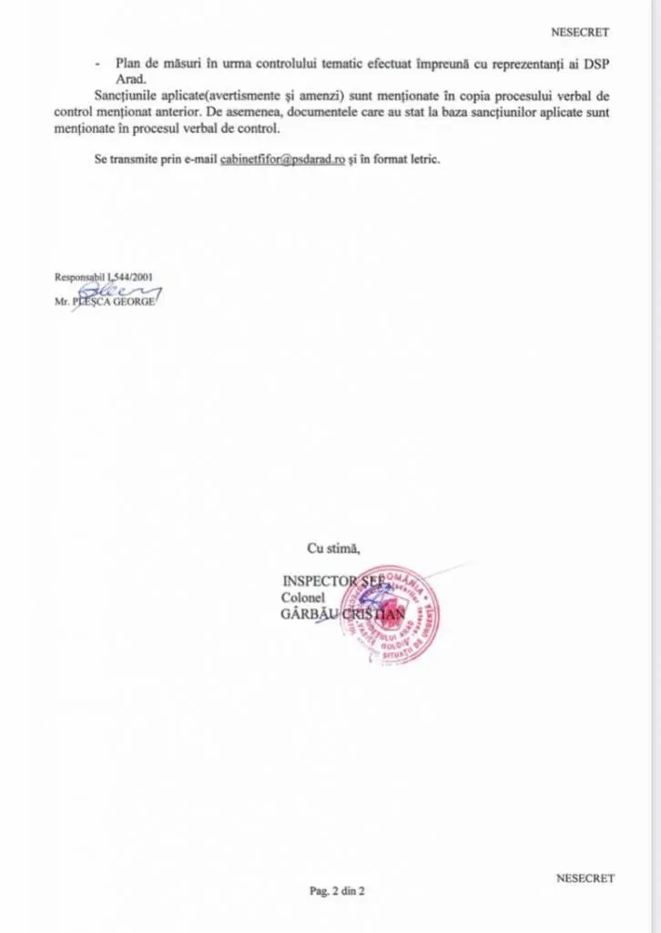 Constatările I.S.U. și D.S.P. sunt mai mult decât îngrijorătoare: Spitalul Județean Arad e „varză” la toate capitolele și POATE LUA FOC oricând! [DOCUMENTE]