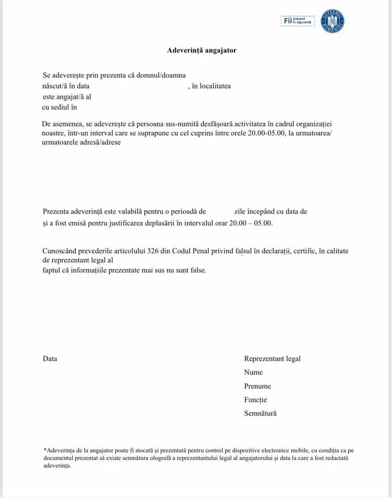 [ACTUALIZARE] NOILE RESTRICȚII adoptate de CNSU-ul lui Arafat & Cîțu [MODELE DECLARAȚII]