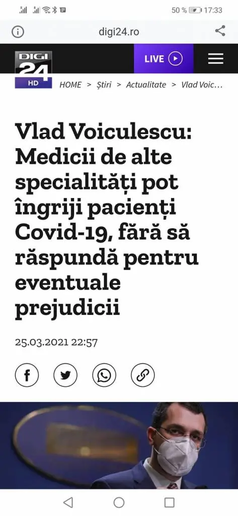 Vlad Voiculescu INSTIGĂ MEDICII la comiterea infracțiunilor de „practicare a unei activități fără drept” și „ucidere din culpă”!