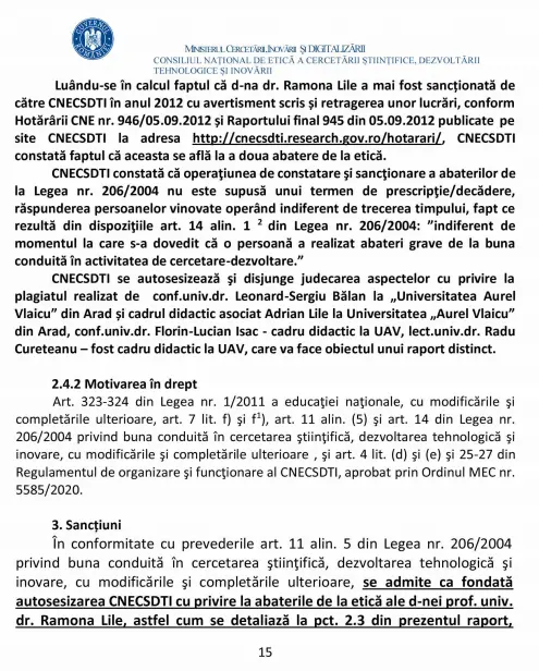 [ACTUALIZARE 6] Curtea de Apel Timișoara confirmă că Ramona Lile este „cea mai mare plagiatoare din cercetarea academică românească de după 1989”. Decizia poate fi atacată cu recurs