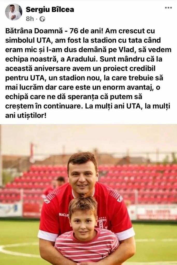 UTA a-mplinit 76 de ani. Filarmonica i-a cântat IMNUL. Călin Bibarț: „Și ce dacă plouă?” [VIDEO]