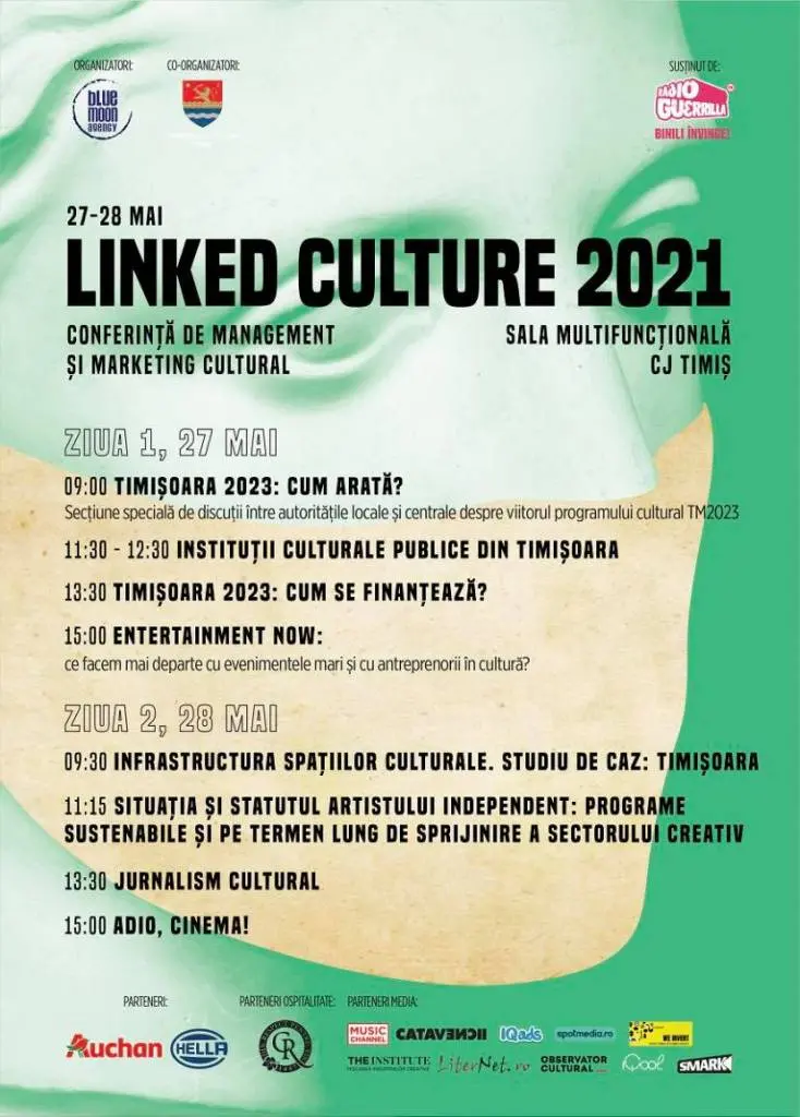 La Timișoara se radiografiază din nou lumea culturală și artistică. Joi începe conferința Linked Culture 2021. Află mai multe despre program și invitați