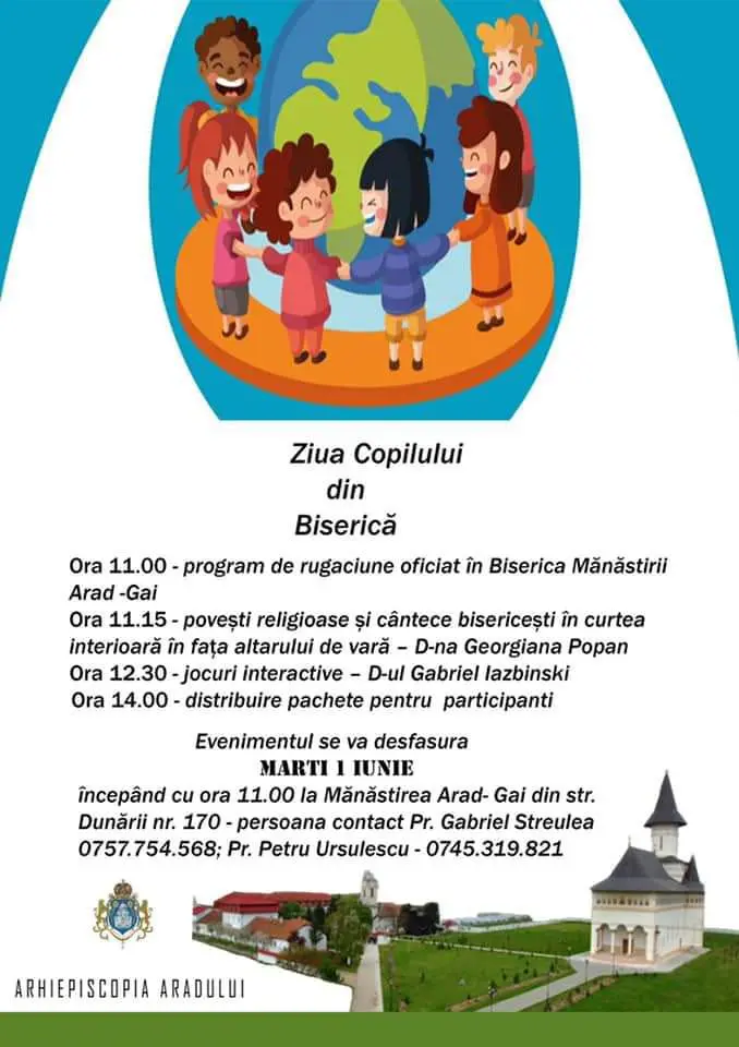 [ACTUALIZARE] Peste 350 de copii au sărbătorit Ziua Copilului în Biserică la Mănăstirea Gai