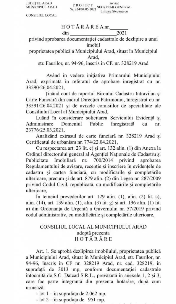 Un proiect de hotărâre care poate fi „cu cântec”, azi, în CLM: DEZLIPIREA imobilului de pe strada Faurilor, nr. 94-96 din Gai - fosta Școală „Frații Neuman”