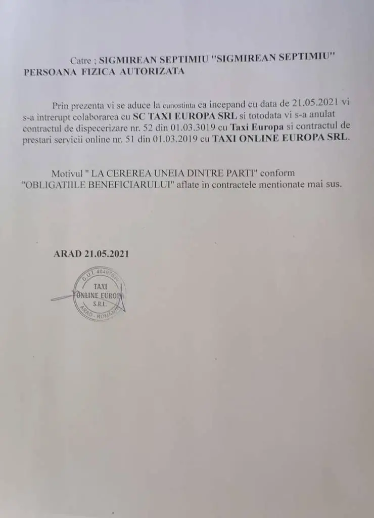 Ești NEVACCINAT - ești DISCRIMINAT, linșat de ultra-vaxeri și dat afară din serviciu... cel puțin dacă ești TAXIMETRIST și ai „sânge în instalație” să te cerți pentru DREPTURILE tale FUNDAMENTALE!