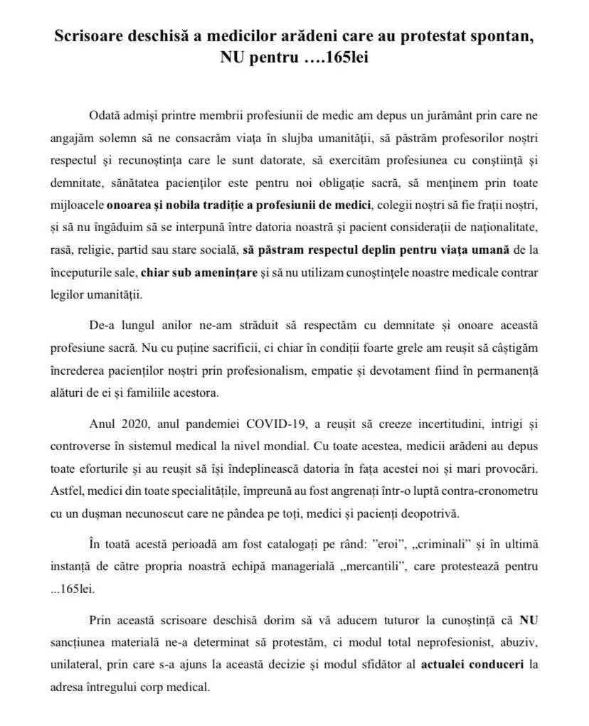 [ACTUALIZARE 3] Medicii arădeni contra acestui „personaj  sinistru”: „Opriți politica bâtei și a pumnului în gură! Suntem intelectuali, nu vagabonzi”