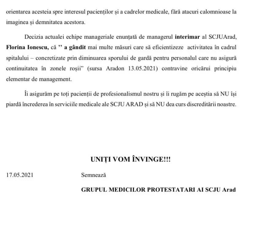 [ACTUALIZARE 3] Medicii arădeni contra acestui „personaj  sinistru”: „Opriți politica bâtei și a pumnului în gură! Suntem intelectuali, nu vagabonzi”