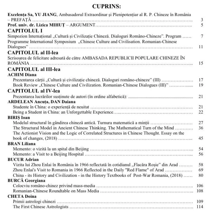 Cartea „CULTURA și CIVILIZAȚIA CHINEZĂ. DIALOGURI ROMÂNO-CHINEZE”, volumul al IV-lea, va apărea curând
