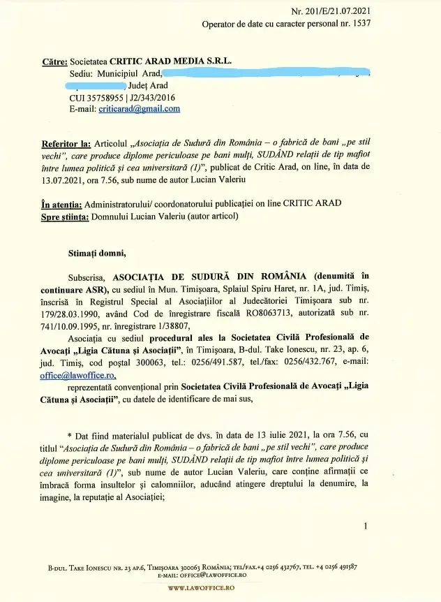 [DREPT LA REPLICĂ] Poziția Asociației de Sudură din România față de acuzele formulate de „rebelii” din rândurile sale [2]