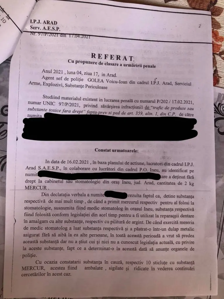 POLIȚIA POLITICĂ din INEU este INTOXICATĂ și CU MERCUR... din moment ce poți să faci dintr-un act cetățenesc un dosar penal și dintr-un medic septuagenar un infractor, iar după ce ți-au desființat instanțele de judecată ticăloșia, să taci și să te pregătești pentru URMĂTORUL TUN!