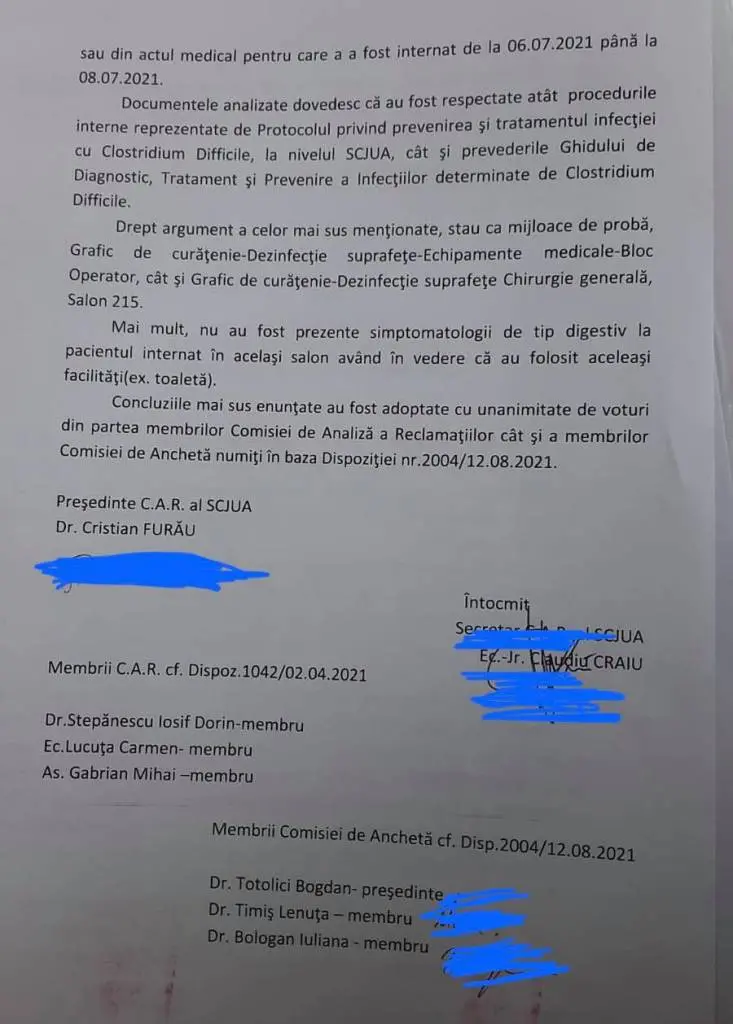 [ACTUALIZARE 2] Duhul lui Hipocrate a pierit de mult din Spitalul Județean Arad. „Nu se poate efectua intervenția, cadrele de pe secție refuză să vă mai opereze din cauză că tot ați făcut plângeri” - i-au comunicat medicii unui pacient care a sunat la spital să-și programeze o intervenție chirurgicală