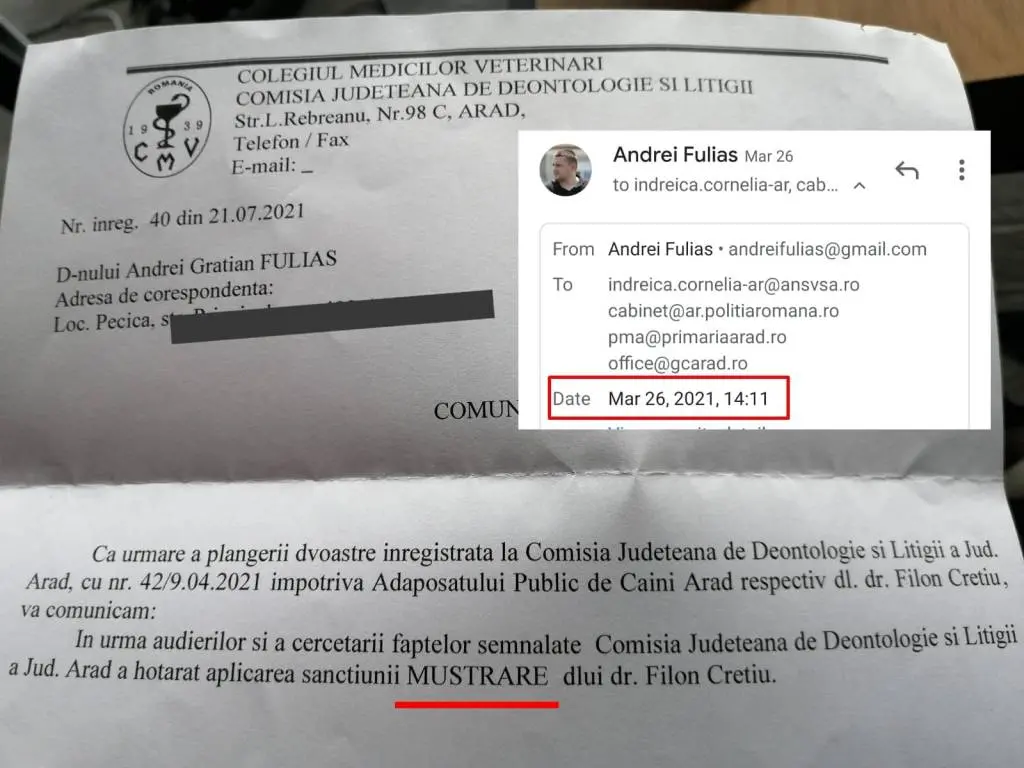Colegiul Medicilor Veterinari/DSV l-a spălat pe Filon Crețiu de la Adăpostul Public Arad și acum e ca nou: poate chinui câinii în continuare