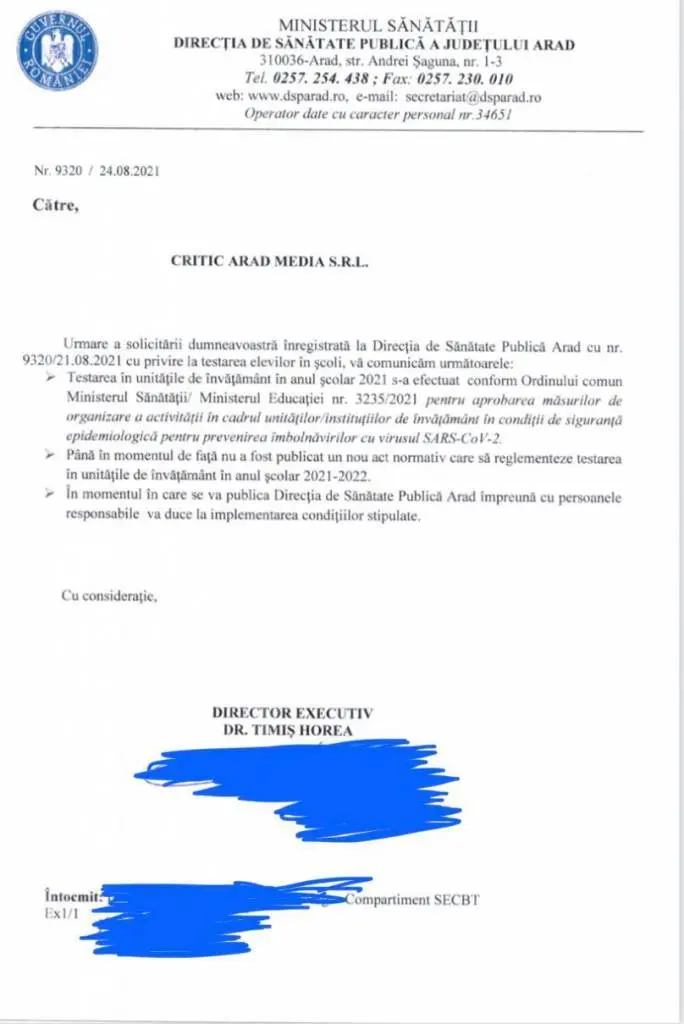 Testarea elevilor în școli e AMBIGUĂ: DSP așteaptă ca Ministerul Sănătății să o informeze prin mass-media