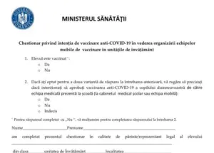 vezi cum arată chestionarul