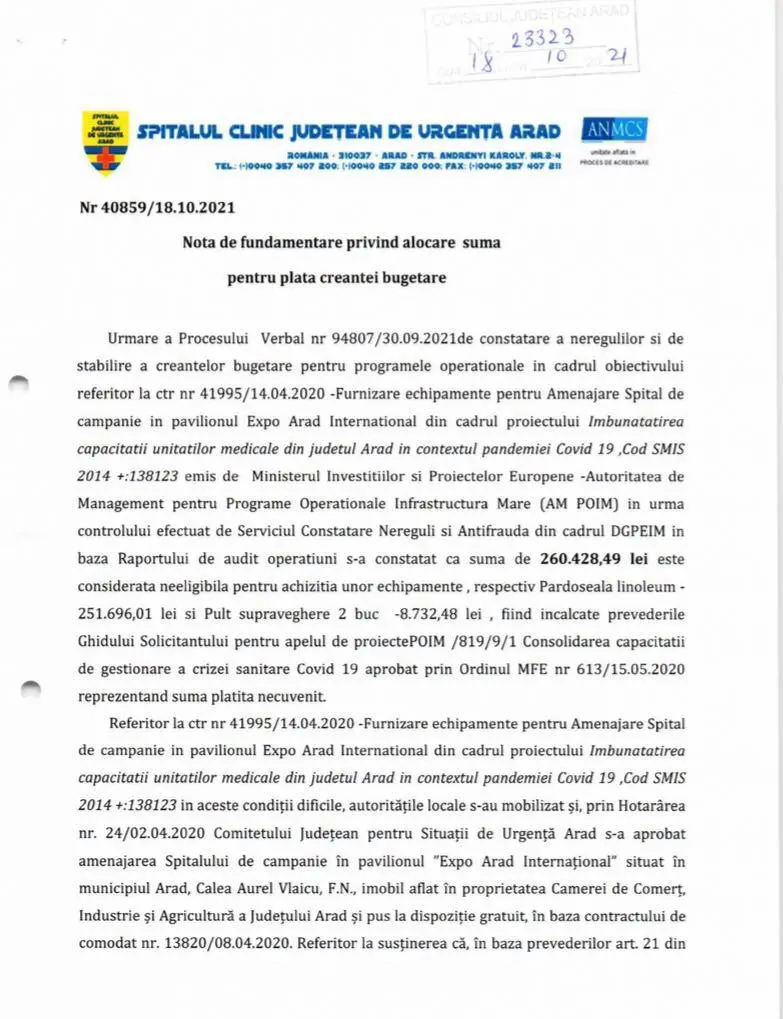 ANTIFRAUDA - OFICIAL: LINOLEUMUL DE LA EXPO ESTE ILEGAL, iar suma cheltuită de Consiliul Județean trebuie RESTITUITĂ!