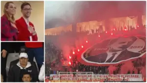pe stadionul care-i poartă numele