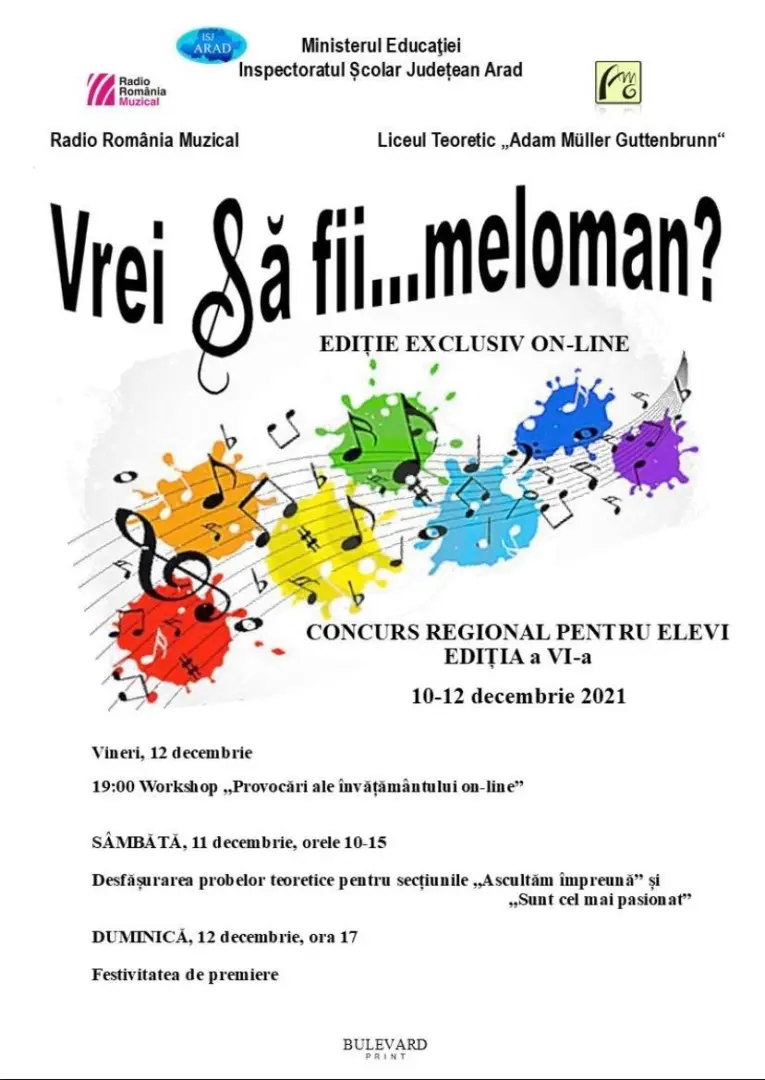 [ACTUALIZARE] Premiile celei de a VI-a ediții a concursului „ Vrei să fii meloman?”