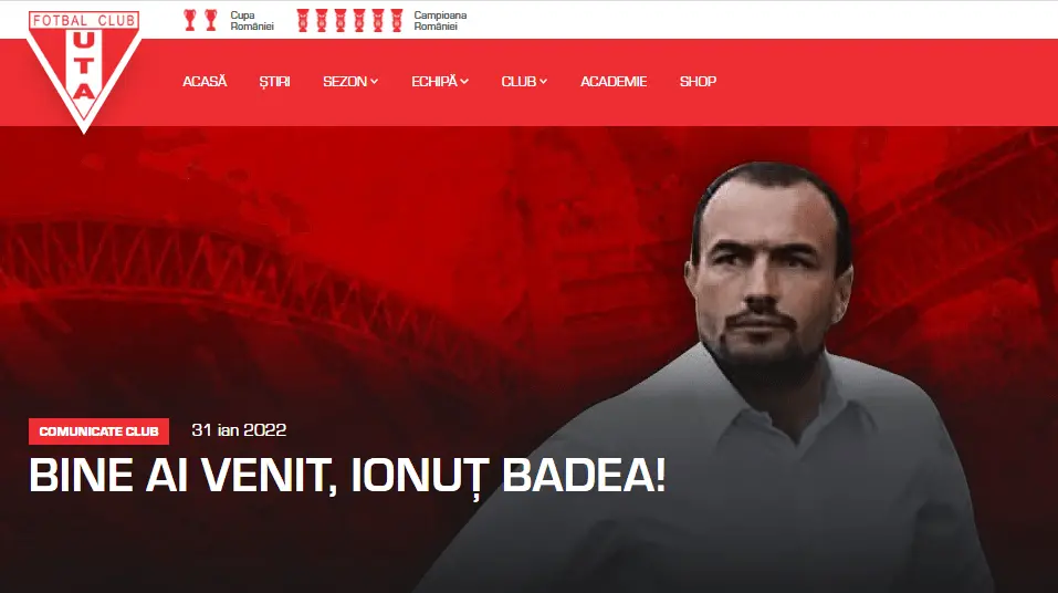 [ACTUALIZARE] UTA a ajuns, deja, la un acord cu Ionuț Badea pentru preluarea postului de antrenor principal