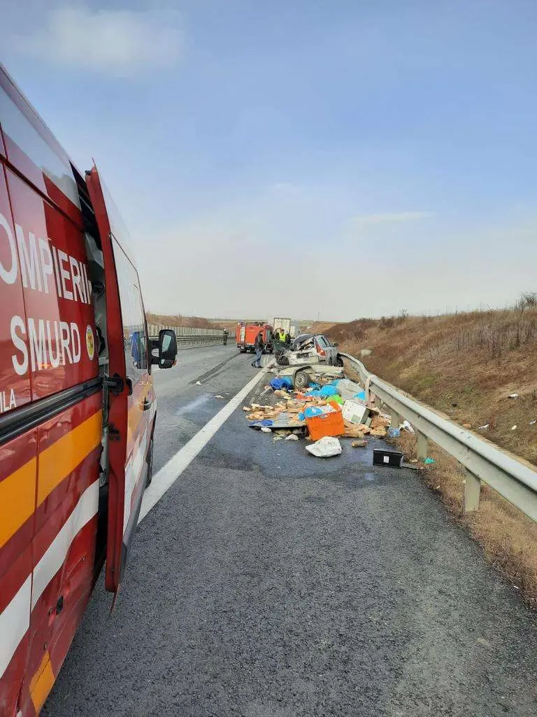 Accident rutier cu 3 victime pe A1, la limita județului Arad cu Timiș