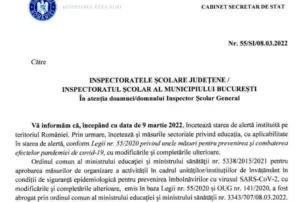 precizările ministerelor responsabile cu desfășurarea