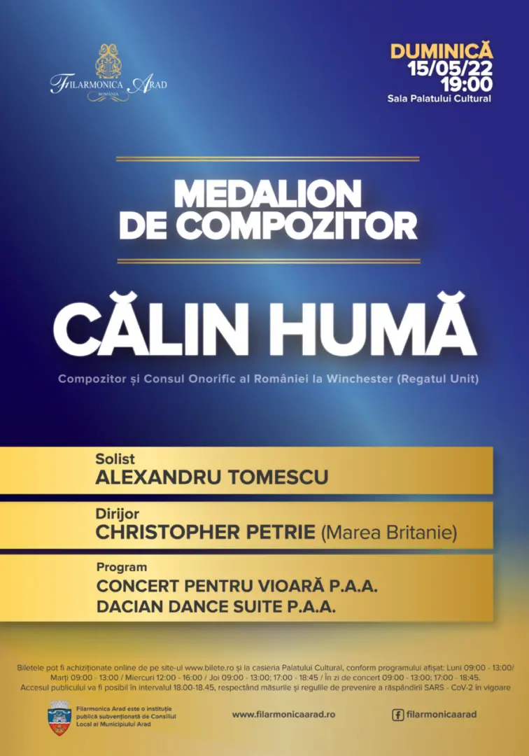 Două CONCERTE EXCEPȚIONALE la Filarmonica Arad, dedicate celebrării a 15 ani de la integrarea României în Uniunea Europeană