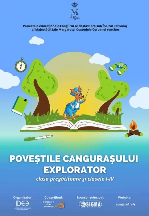 Concursul interdisciplinar „Poveștile Cangurașului Explorator” pentru clasele 0-IV are loc în premieră pentru România, la sfârșitul lunii Mai. VEZI CONDIȚII de participare