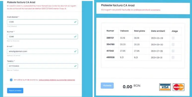 Factura de apă și de canalizare poate fi plătită online