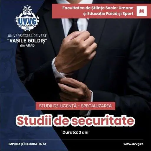 Nou program de studii universitare, la UVVG: Studii de securitate, durata de 3 ani, studii cu licență