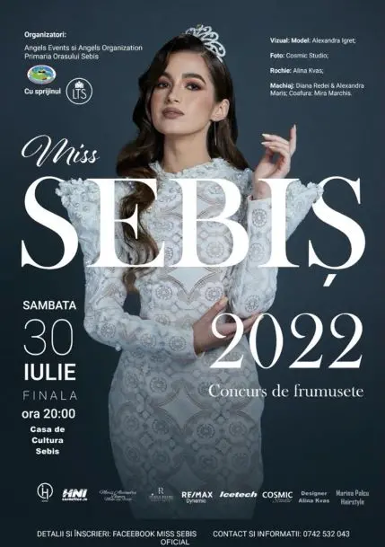 Concursul MISS SEBIȘ se desfășoară sâmbătă, la Casa de Cultură a orașului