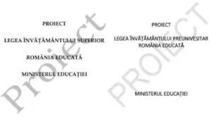 proiectele de legi ale educației