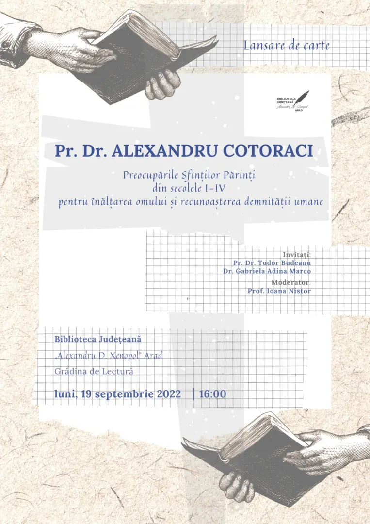 Lansare de carte: „Despre demnitatea ființei umane” - pr. dr. Alexandru Cotoraci