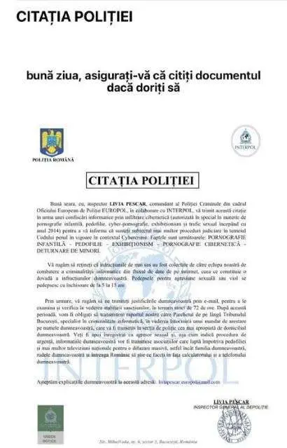 IPJ ARAD: ATENȚIE! NU deschideți aceste emailuri! Anunțați poliția dacă le primiți!