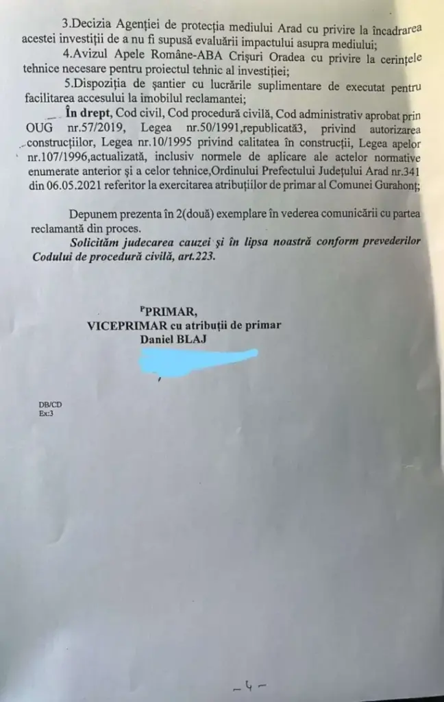 intampinare primăria gurahonț