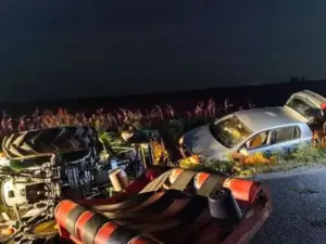 conducătorul tractorului lovit