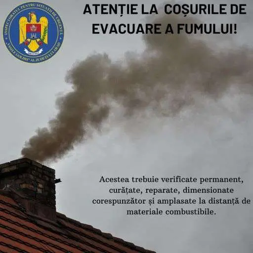 Măsurile pe care trebuie să le respectați pentru a preveni declanșarea incendiilor la coșurile de fum