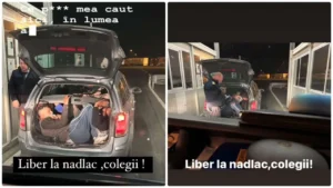 trei într-un portbagaj