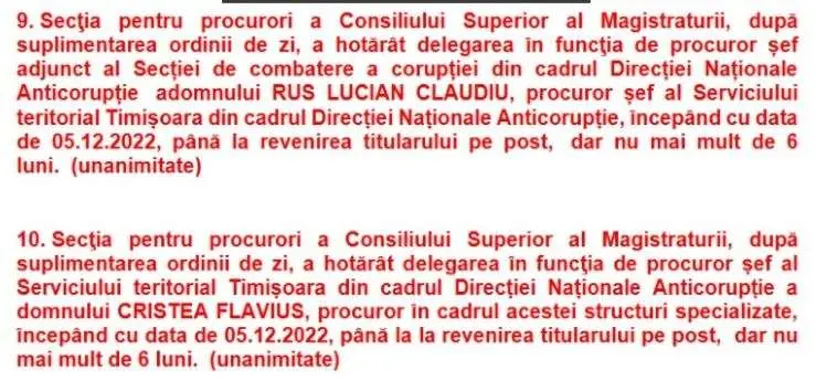 Șeful DNA Timișoara, arădeanul Lucian Rus, a fost avansat. Va ocupa funcția de procuror șef adjunct al Secției de combatere a corupției din cadrul DNA - Structura Centrală