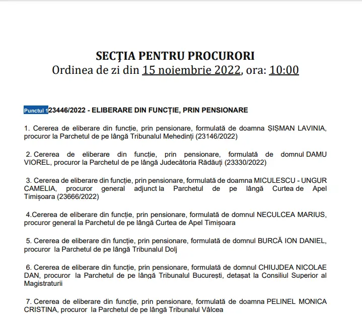 [ACTUALIZARE] Cererea de pensionare a procurorului Marius Neculcea a fost aprobată