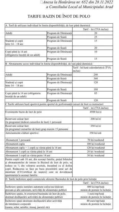 Majorarea tarifelor aferente bazelor sportive și de agrement a fost adoptată în CLM