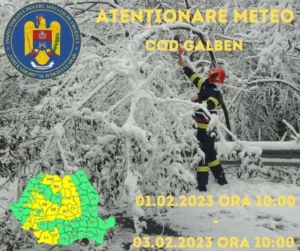 atenție! cod galben meteo
