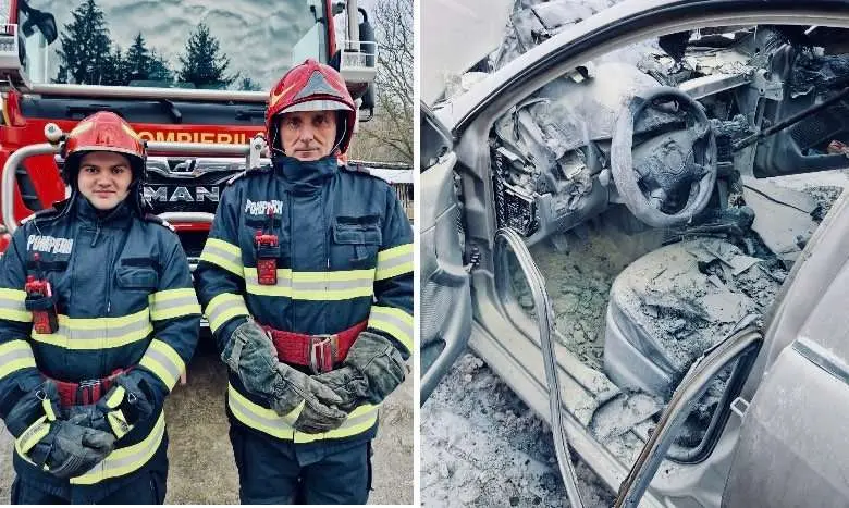 masina arsa varfurile pompieri