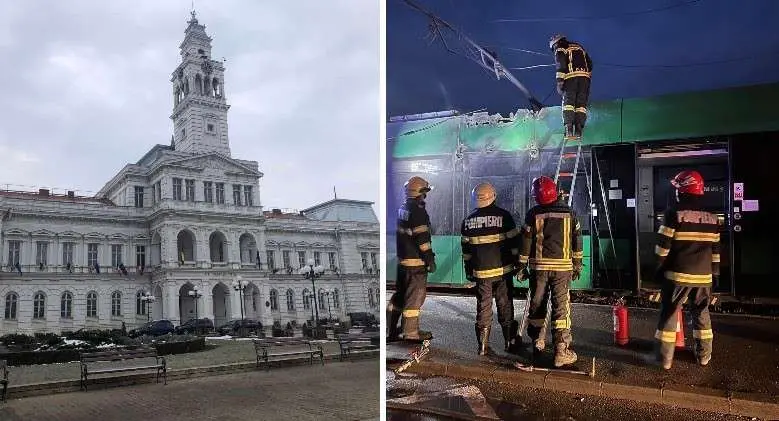 primaria arad incendiu tramvai