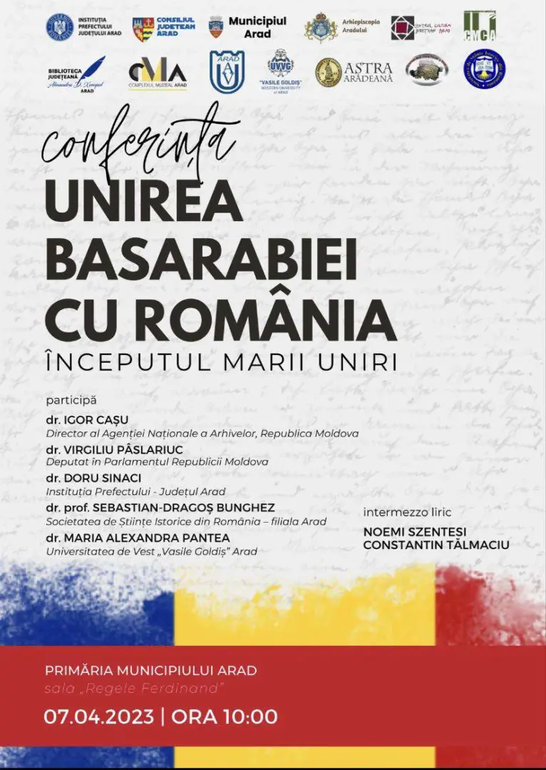 Conferința „Unirea Basarabiei cu România – începutul Marii Uniri”