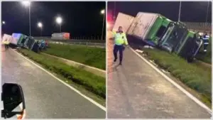 un autotren cu doi bulgari